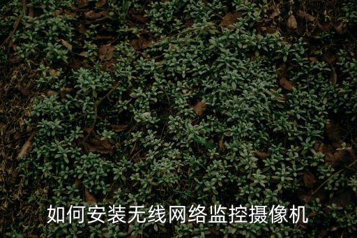 無線網監控怎么安裝步驟，wifi監控器怎么安裝