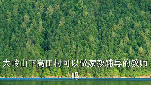 大嶺山下高田村可以做家教輔導(dǎo)的教師嗎