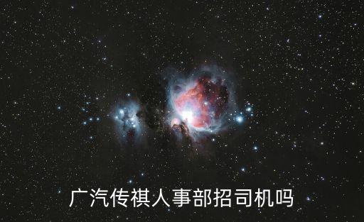 廣汽傳祺人事部招司機(jī)嗎