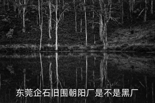 東莞朝陽實業怎么樣，東莞企石舊圍朝陽廠是不是黑廠
