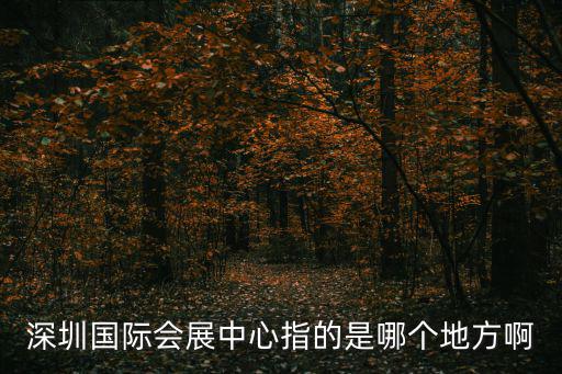 深圳會展中心在位置，深圳國際會展中心指的是哪個地方啊