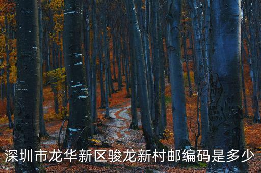 深圳市龍華新區(qū)駿龍新村郵編碼是多少