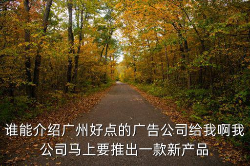 誰能介紹廣州好點的廣告公司給我啊我公司馬上要推出一款新產品