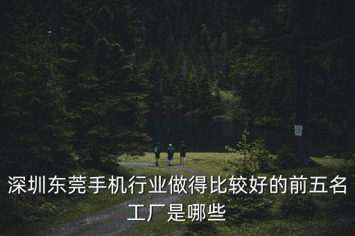 東莞大的手機廠，深圳東莞手機行業做得比較好的前五名工廠是哪些