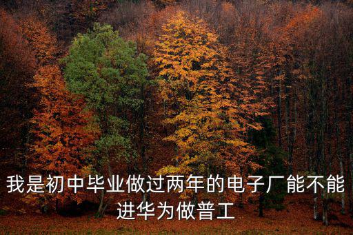 我是初中畢業(yè)做過兩年的電子廠能不能進華為做普工