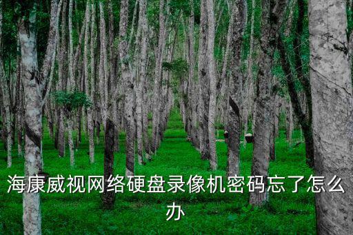 海康威視網絡硬盤錄像機密碼忘了怎么辦