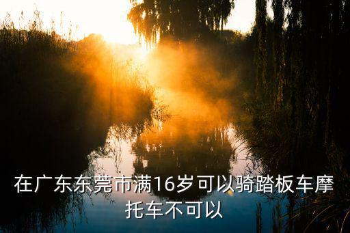 東莞2017年禁摩標準，在廣東東莞市滿16歲可以騎踏板車摩托車不可以