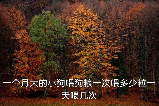 一個月大的小狗喂狗糧一次喂多少粒一天喂幾次