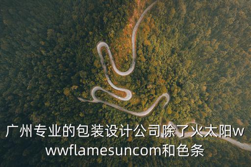 廣州專業的包裝設計公司除了火太陽wwwflamesuncom和色條