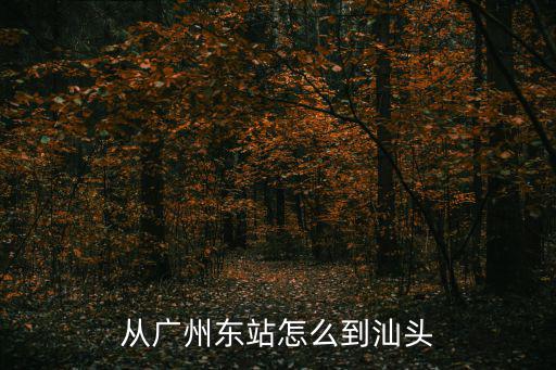 廣州到汕頭商務(wù)快線，從廣州火車站到汕頭的最快路線