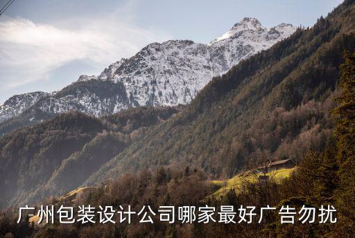 廣州包裝設計公司哪家最好廣告勿擾
