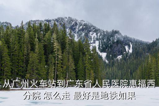 從廣州火車站到廣東省人民醫院惠福西分院 怎么走 最好是地鐵如果