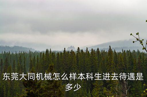 東莞大同機(jī)械工資待遇，大同挖機(jī)工資咋樣