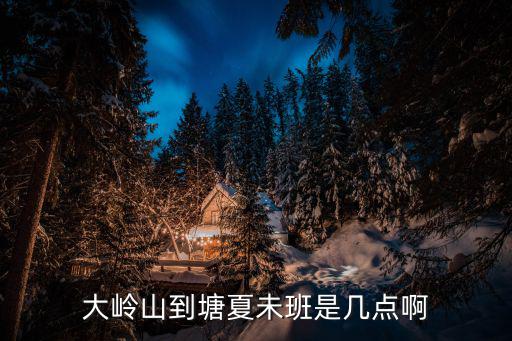 大嶺山到塘夏未班是幾點啊