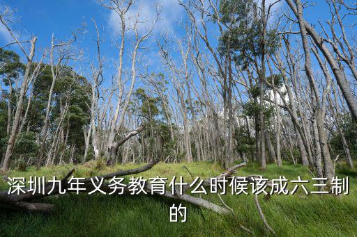 深圳九年義務教育什么時候該成六三制的