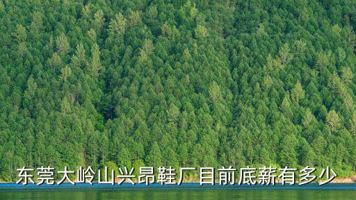 東莞大嶺山興昂鞋廠目前底薪有多少