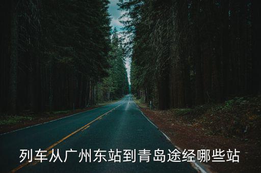 列車從廣州東站到青島途經(jīng)哪些站