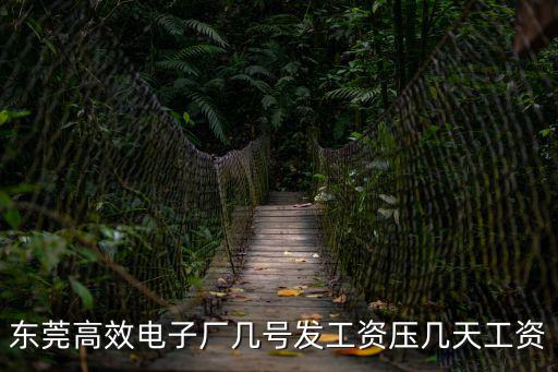 東莞高效電子廠幾號發(fā)工資壓幾天工資