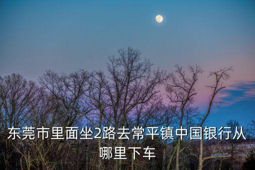 東莞市里面坐2路去常平鎮(zhèn)中國銀行從哪里下車