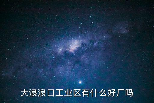 大浪浪口工業區有什么好廠嗎