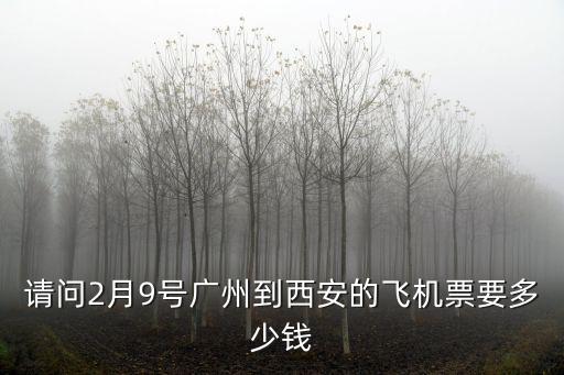 請問2月9號廣州到西安的飛機票要多少錢
