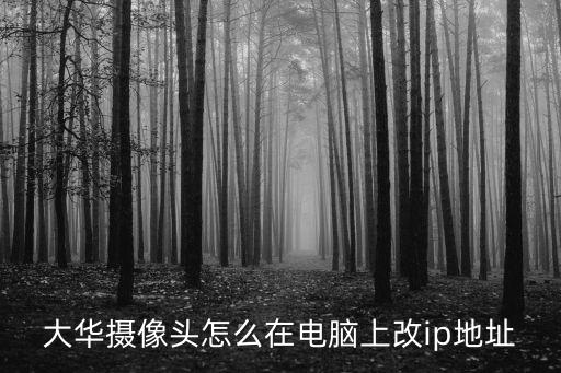 大華攝像頭怎么在電腦上改ip地址