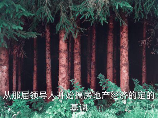 房價抬高怪哪個主席，從那屆領導人開始搞房地產經濟的定的基調