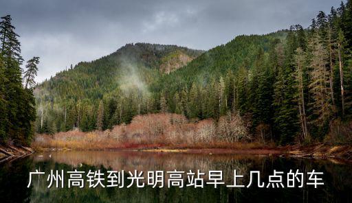 廣州高鐵到光明高站早上幾點的車