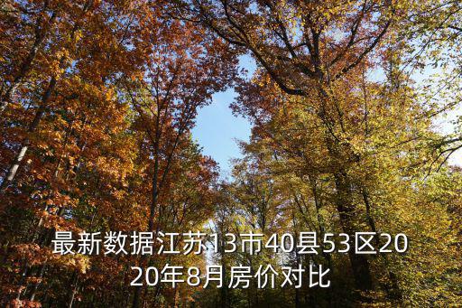 最新數(shù)據(jù)江蘇13市40縣53區(qū)2020年8月房?jī)r(jià)對(duì)比