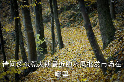 請問離東莞大朗最近的水果批發(fā)市場在哪里