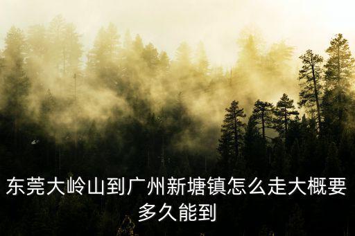 東莞大嶺山到廣州新塘鎮怎么走大概要多久能到