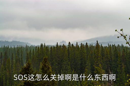 SOS這怎么關掉啊是什么東西啊