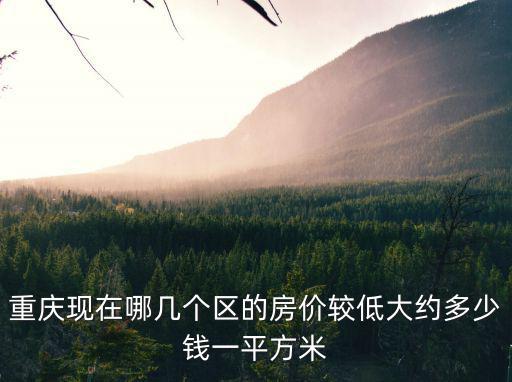 重慶現(xiàn)在哪幾個區(qū)的房價較低大約多少錢一平方米