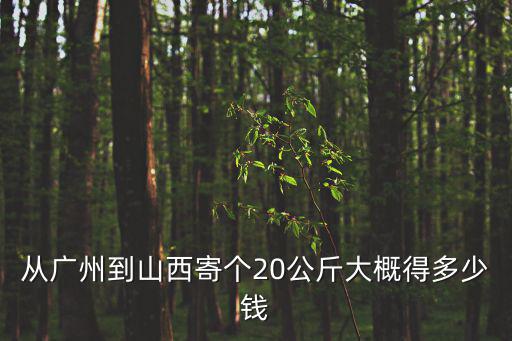 從廣州到山西寄個20公斤大概得多少錢