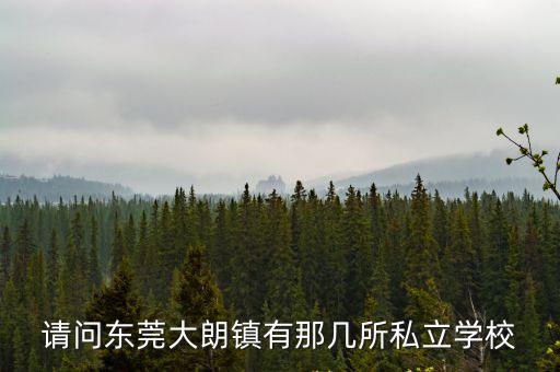 請問東莞大朗鎮有那幾所私立學校