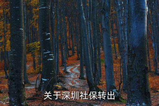 深圳市出社會保障，深圳市社保轉出