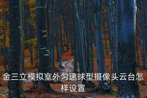 金三立模擬室外勻速球型攝像頭云臺怎樣設置