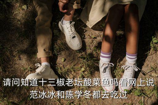 請(qǐng)問知道十三椒老壇酸菜魚嗎看網(wǎng)上說范冰冰和陳學(xué)冬都去吃過