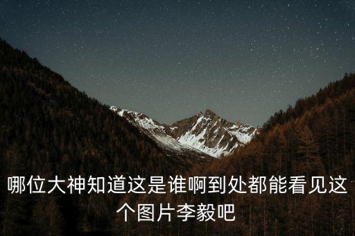 重慶市水利局李毅，哪位大神知道這是誰啊到處都能看見這個圖片李毅吧