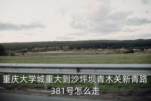 重慶大學(xué)城重大到沙坪壩青木關(guān)新青路381號怎么走