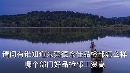 請問有誰知道東莞德永佳品檢部怎么樣哪個(gè)部門好品檢部工資高