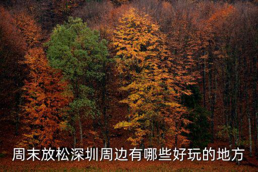 深圳有戶外健身的地方嗎，在深圳都有些什么戶外運動啊