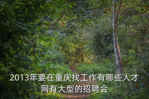 2013年要在重慶找工作有哪些人才網有大型的招聘會