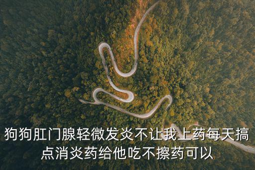 狗狗肛門腺輕微發炎不讓我上藥每天搞點消炎藥給他吃不擦藥可以