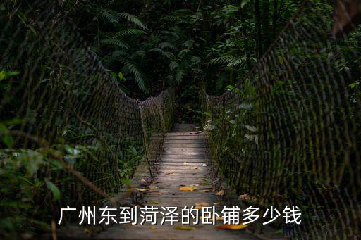 廣州到到菏澤火車票，廣州東到菏澤的臥鋪多少錢
