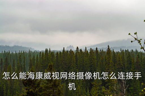怎么能?？低暰W絡攝像機怎么連接手機