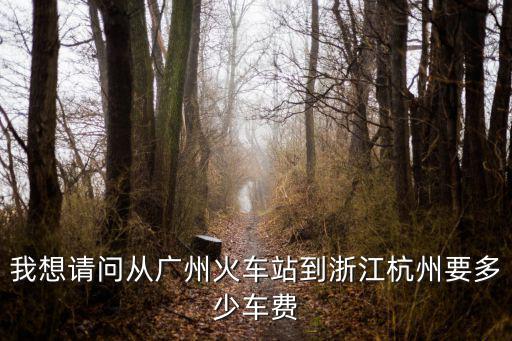 廣州到杭州路費(fèi)多少，我想請(qǐng)問(wèn)從廣州火車站到浙江杭州要多少車費(fèi)