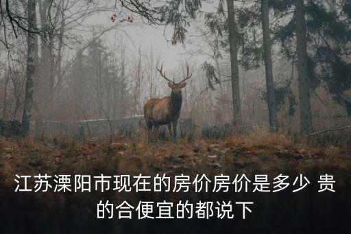 江蘇溧陽市現在的房價房價是多少 貴的合便宜的都說下