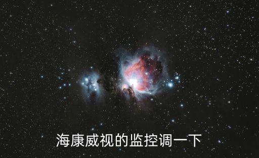 海康威視的監控調一下