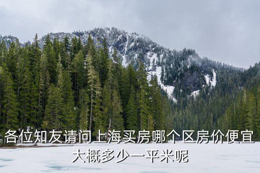 各位知友請問上海買房哪個區(qū)房價便宜大概多少一平米呢